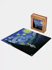Деревянный фигурный пазл Active Puzzles "Ван Гог. Звёздная ночь", 40х40 см, 458 деталей