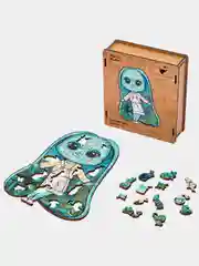 Деревянный фигурный пазл Active Puzzles "Зайка Пигли", 21х16 см, 105 деталей