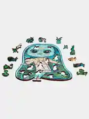 Деревянный фигурный пазл Active Puzzles "Зайка Пигли", 21х16 см, 105 деталей