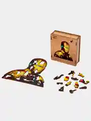 Деревянный фигурный пазл Active Puzzles "Железный герой", 20х19 см, 104 детали