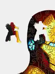 Деревянный фигурный пазл Active Puzzles "Железный герой", 20х19 см, 104 детали