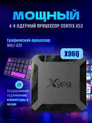 Цифровая смарт-тв приставка для телевизора X96Q 2G/16Gb Android 10.0, Smart TV, 4K