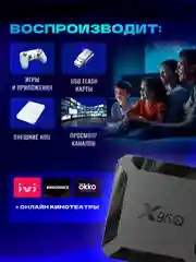 Цифровая смарт-тв приставка для телевизора X96Q 2G/16Gb Android 10.0, Smart TV, 4K