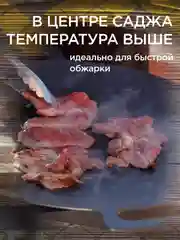 Садж сковорода гриль, чугунная, антипригарное