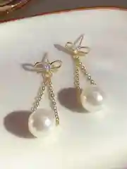 Серьги с жемчугом на цепочке, серьги подвески, гвоздики