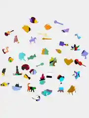 Деревянный фигурный пазл Active Puzzles "Красочный Кандинский", 40х40 см, 488 деталей