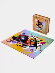 Деревянный фигурный пазл Active Puzzles "Красочный Кандинский", 40х40 см, 488 деталей
