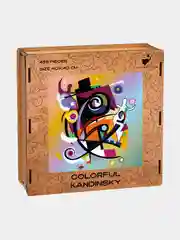 Деревянный фигурный пазл Active Puzzles "Красочный Кандинский", 40х40 см, 488 деталей