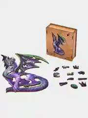 Деревянный фигурный пазл Active Puzzles "Лунный дракон", 21х29 см, 79 деталей