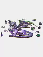 Деревянный фигурный пазл Active Puzzles "Лунный дракон", 21х29 см, 79 деталей
