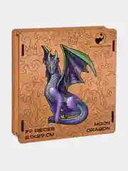Деревянный фигурный пазл Active Puzzles "Лунный дракон", 21х29 см, 79 деталей