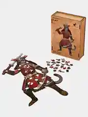 Деревянный фигурный пазл Active Puzzles "Кот Самурай", 30х49 см, 219 детали