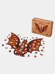 Деревянный фигурный пазл Active Puzzles "Огненный дракон", 30х38 см, 210 детали