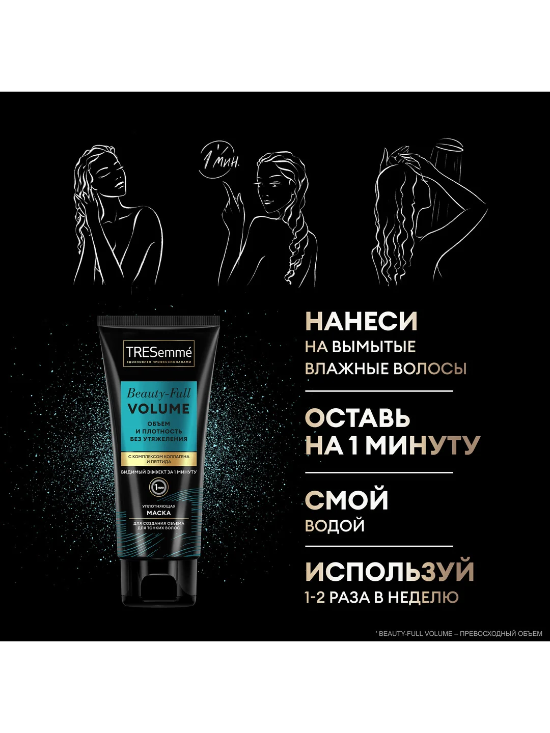 Маска для волос Tresemme Beauty-Full Volume, уплотняющая, 200 мл