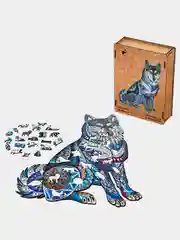 Деревянный фигурный пазл Active Puzzles "Полярный Хаски", 30х38 см, 210 детали