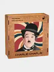 Деревянный фигурный пазл Active Puzzles "Чарли Чаплин", 40х40 см, 465 деталей