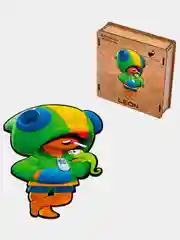 Деревянный фигурный пазл Active Puzzles "Леон",19х32 см, 80 деталей