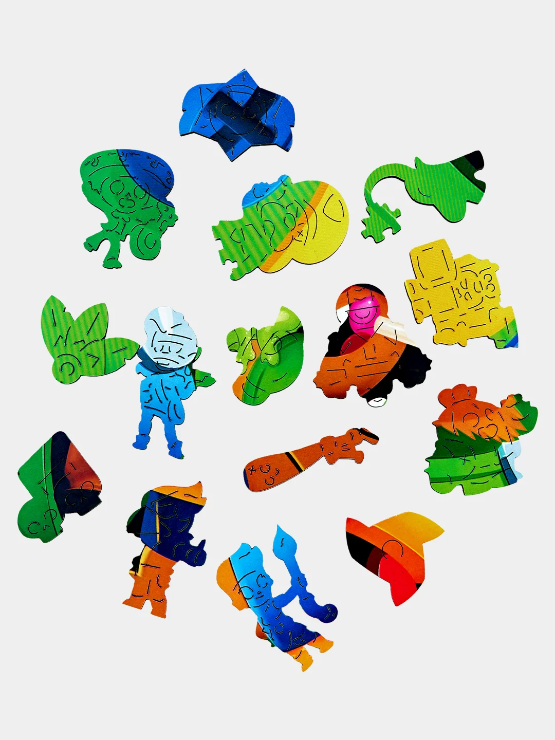 Деревянный фигурный пазл Active Puzzles "Леон",19х32 см, 80 деталей
