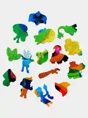Деревянный фигурный пазл Active Puzzles "Леон",19х32 см, 80 деталей