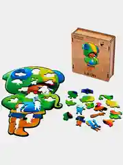 Деревянный фигурный пазл Active Puzzles "Леон",19х32 см, 80 деталей