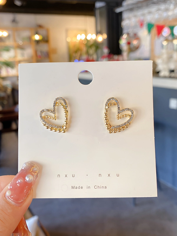 Серьги женские сердечки