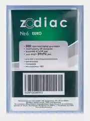 Протекторы Zodiac №6 прозрачные, для карт 59 x 92 мм 200шт