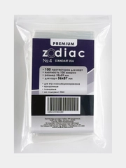 Протекторы Zodiac №4 прозрачные, для карт 56 x 87 мм 100шт 100 микрон
