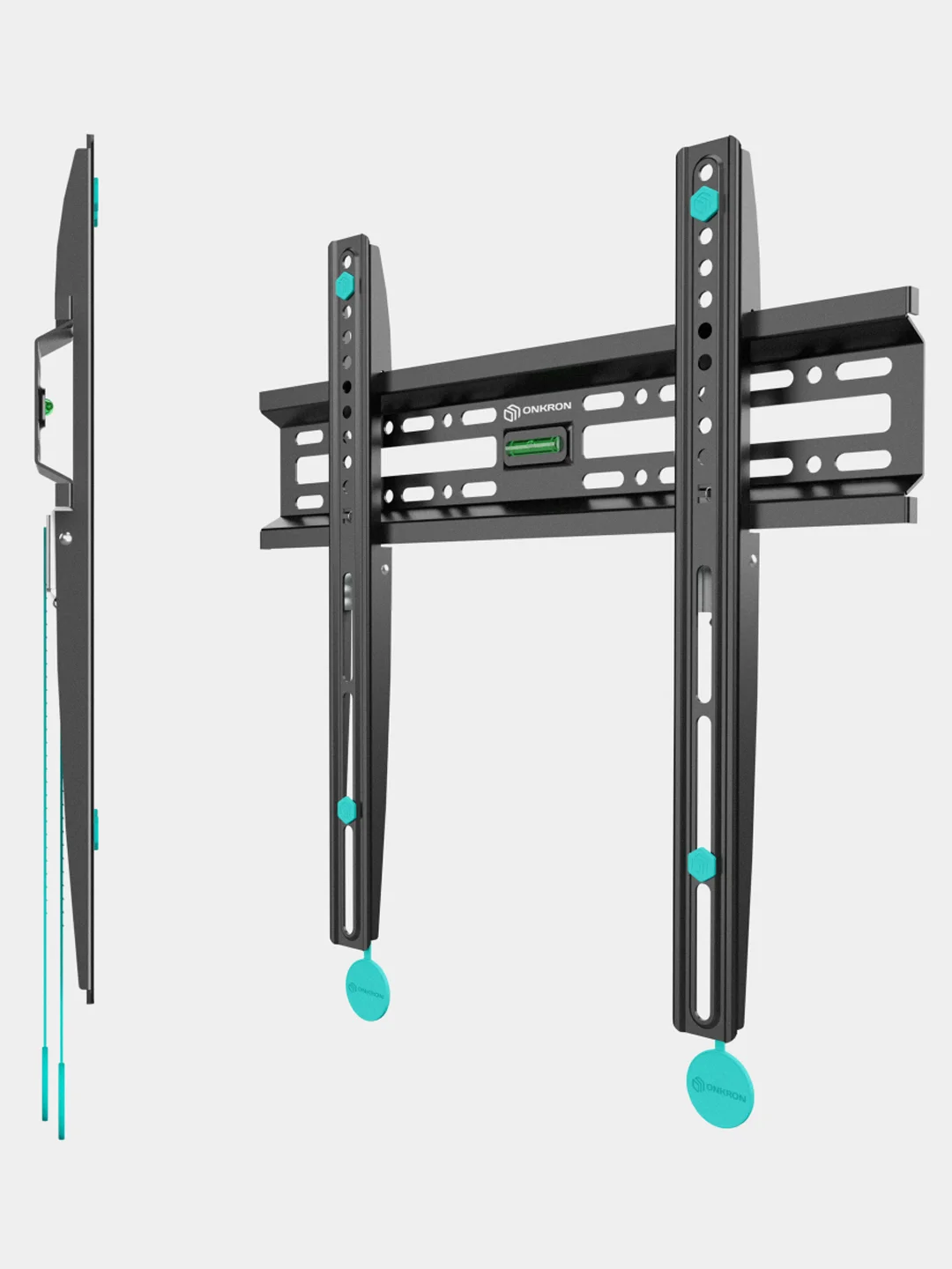 Черный кронштейн для телевизора 32"-65" ONKRON FM2, фиксированный, до 50 кг, черный