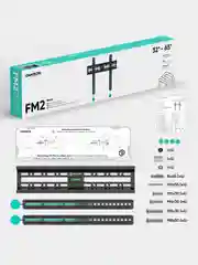 Черный кронштейн для телевизора 32"-65" ONKRON FM2, фиксированный, до 50 кг, черный