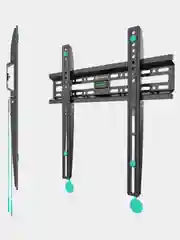 Черный кронштейн для телевизора 32"-65" ONKRON FM2, фиксированный, до 50 кг, черный