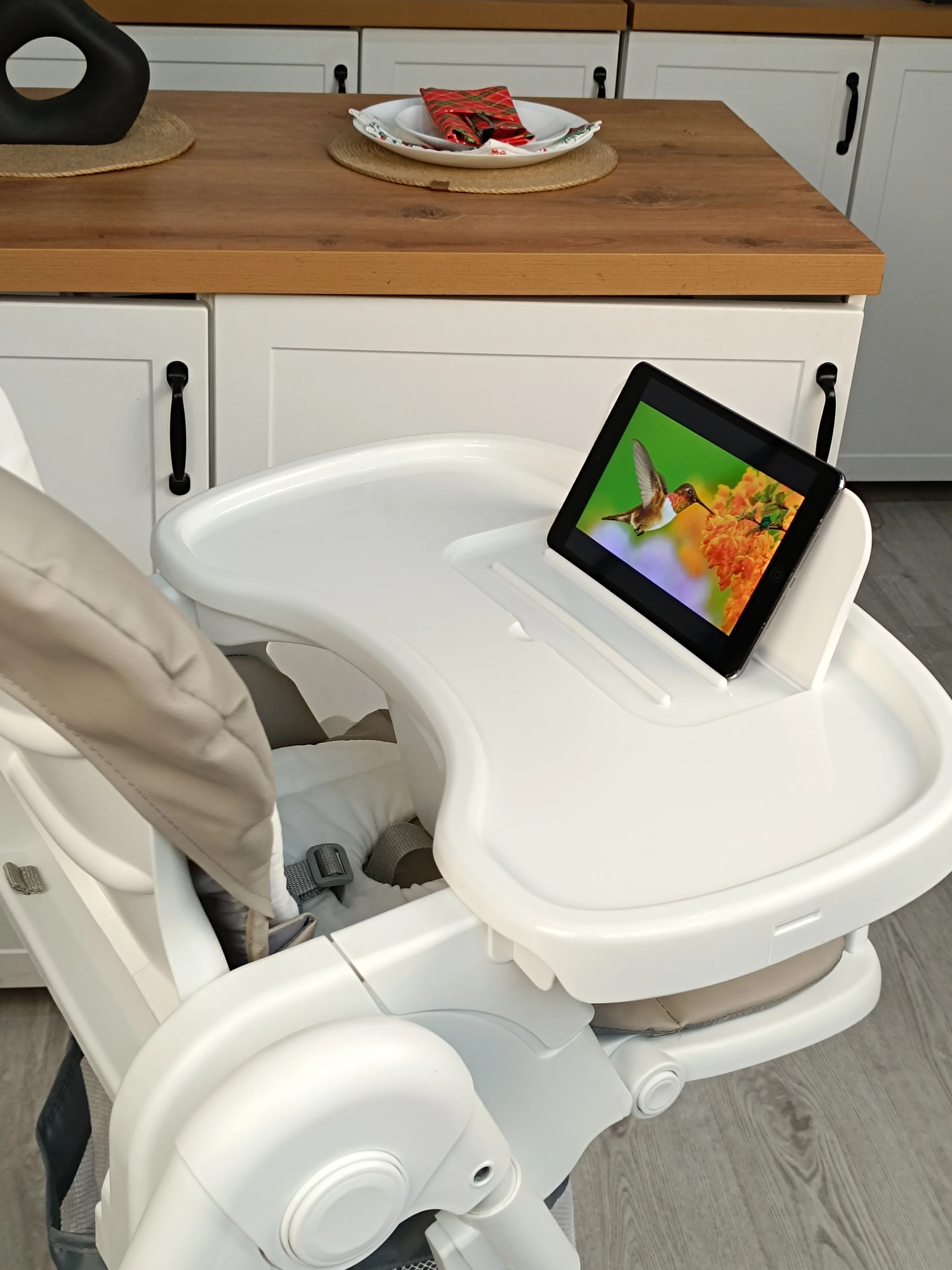 Детский стульчик для кормления BellaBaby B-003S, серый