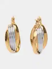 Женские серьги, серьги круглые, с переплетением колец