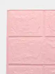 Розовый 6 штук, Мягкие самоклеящиеся 3D панели, на стену, 38*35*0,4 см
