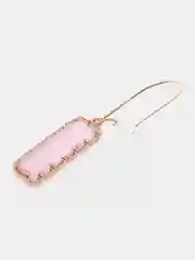 Серёжки женские, серьги с розовым прямоугольным камнем