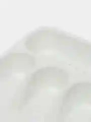 Белый лоток для столовых приборов, сушилка, органайзер,подставка, 4 секций, 32,5*20*4 см
