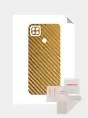 Золотой защитная пленка для Xiaomi Redmi 9C под карбон на заднюю часть,под кожу на зад, назад, 9 C