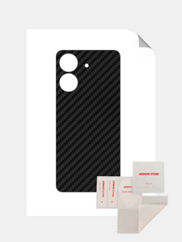 Защитная пленка для Xiaomi Redmi 13C под карбон на заднюю часть,под кожу на зад,назад 13 C