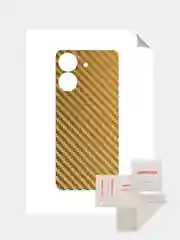 Золотой защитная пленка для Xiaomi Redmi 13C под карбон на заднюю часть,под кожу на зад,назад 13 C