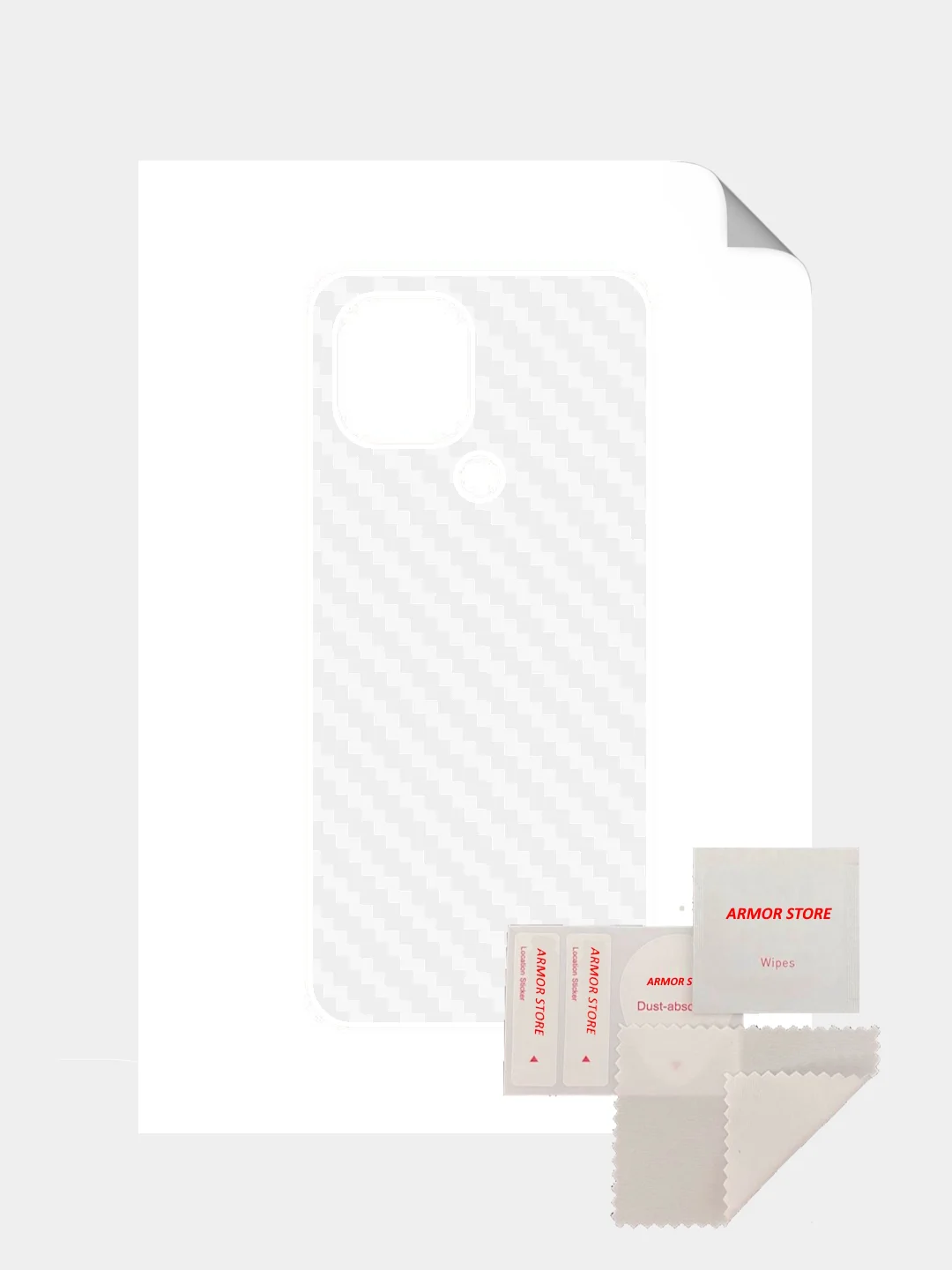 Прозрачный защитная пленка для Xiaomi Redmi A1+ под карбон на заднюю часть,под кожу на зад,назад plus