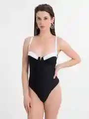 Купльник женкий слитный чёрный
