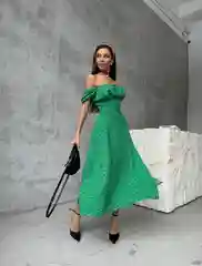 Зеленый женское летние платье