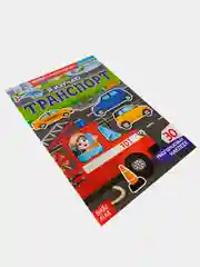 Красный книжка-раскладушка для детей, с многоразовыми наклейками