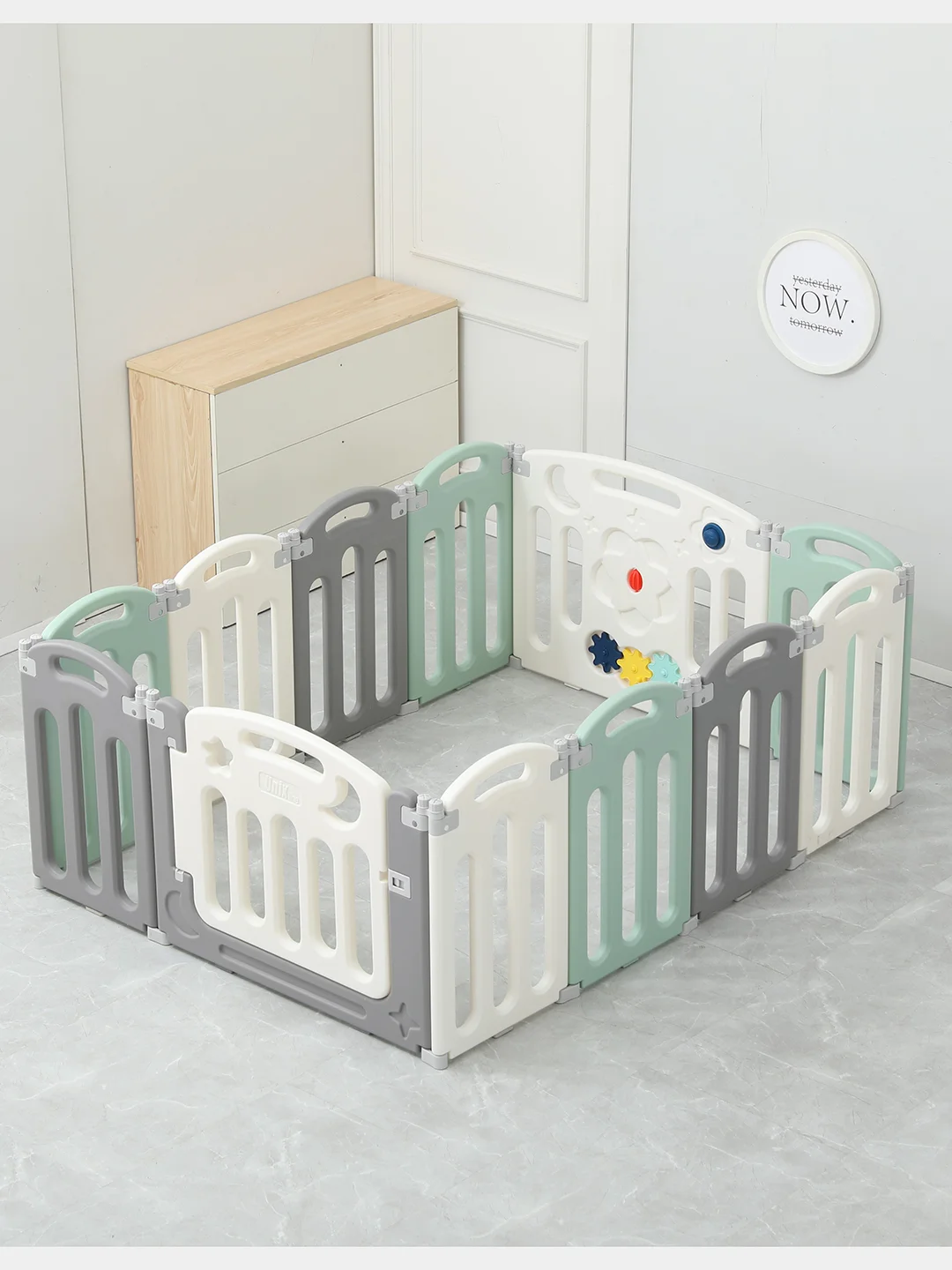 Большой детский игровой манеж, игровая зона Unix Kids Simple Color из пластика (вольер)