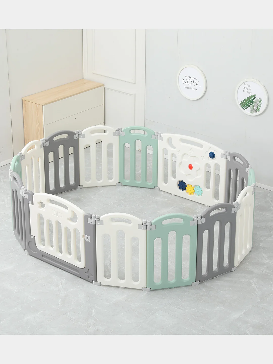 Большой детский игровой манеж, игровая зона Unix Kids Simple Color из пластика (вольер)