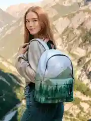 Лайм рюкзак с принтом, с пеналом