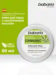Крем для лица BABARIA с конопляным маслом, 50 мл
