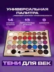 Палетка теней для век с глиттером Sparcli, 36 цветов