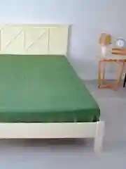 Горчичный комплект постельного белья, однотонный, бязь 1,5/2/2-спальный, с евро простыней, евро, семейный