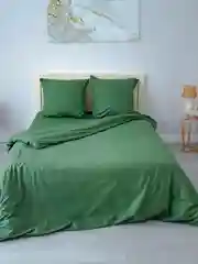 Горчичный комплект постельного белья, однотонный, бязь 1,5/2/2-спальный, с евро простыней, евро, семейный