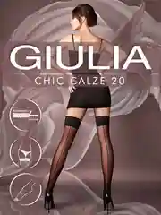 Черный чулки Giulia CHIC 20